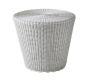 Kingston White Grey Side Table/Stool