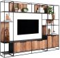 Cosmo 2 Doors Open Racks TV Wall Element Bookcase