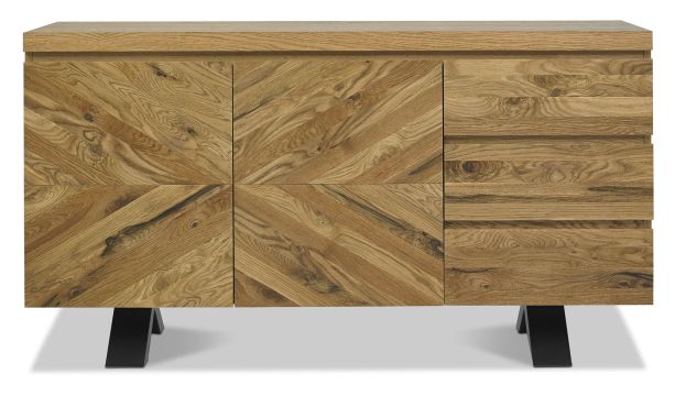 Ellipse Rustic Oak Wide Sideboard by Bentley Designs | Style Our Home
