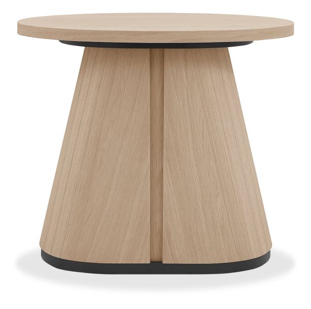 Vega Scandi Oak & Peppercorn Oval Lamp Table by Bentley Designs | Style Our Home