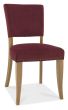 Marque Rustic Oak Upholstered Chair - Crimson Velvet Fabric (Pair) - Style Our Home
