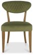 Ellipse Rustic Oak Upholstered Chair - Cedar Velvet Fabric (Pair) by Bentley Designs | Style Our Home