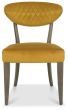 Ellipse Fumed Oak Upholstered Chair - Mustard Velvet Fabric (Pair) by Bentley Designs | Style Our Home