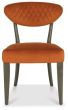 Ellipse Fumed Oak Upholstered Chair - Rust Velvet Fabric (Pair) by Bentley Designs | Style Our Home