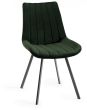 Fontana - Green Velvet Fabric Chairs with Grey Hand Brushing on Black Powder Coated Legs (Pair) from Style Our Home