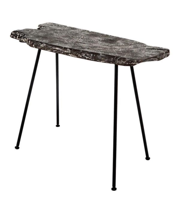 Charcoal Teak Slice Console Table by Monologue | Style Our Home