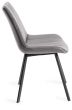 Fontana - Grey Velvet Fabric Chairs with Grey Hand Brushing on Black Powder Coated Legs (Pair) from Style Our Home