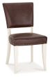 Belgrave Two Tone 6-8 Seater Table & 8 Ivory Chairs in Rustic Espresso Faux Leather by Bentley Designs | Style Our Home