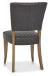 Ellipse Rustic Oak 4 Seater Table & 4 Logan Upholstered Chairs in Old West Vintage by Bentley Designs | Style Our Home