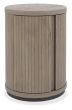 Vega Grey Oiled Oak & Peppercorn Round Lamp Table by Bentley Designs | Style Our Home