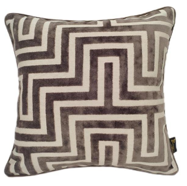 Maze Cut Velvet Pm Choc by Malini | Style Our Home