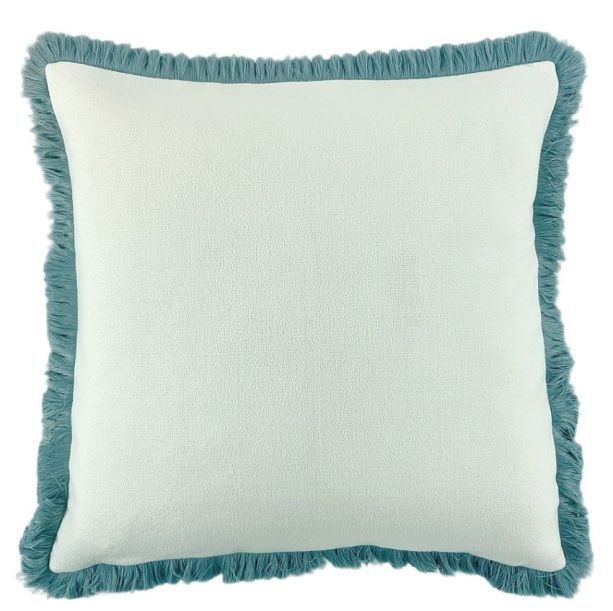 Slub With Heavy Blue Fringe by Malini | Style Our Home