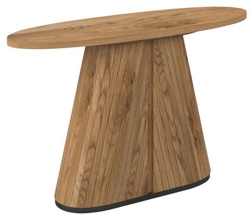 Vega Rustic Oak & Peppercorn Oval Console Table by Bentley Designs | Style Our Home