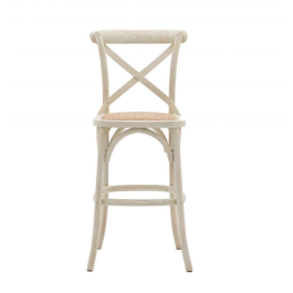 White rattan stool discount
