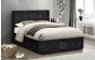 Hannover 4' Small Double Ottoman Bed in Black Crushed Velvet