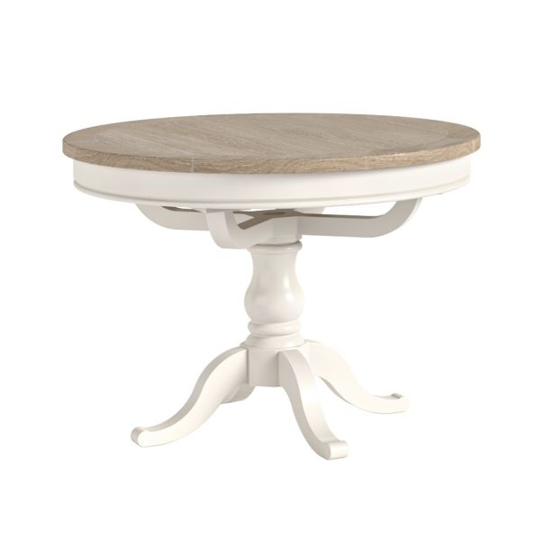 Tetbury Pedestal Round Extending Dining Table – Top Condell / Global Home Group | Style Our Home