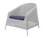 Kingston White Grey Lounge Chair by Cane-line | Style Our Home 