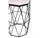 Atlantis Octagonal Black Finish Side Table