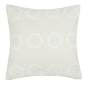 Embroidered Hexagons On Faux Linen Natural by Malini | Style Our Home