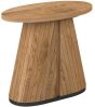 Vega Rustic Oak & Peppercorn Oval Lamp Table by Bentley Designs | Style Our Home