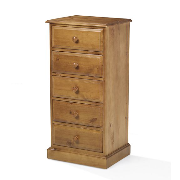 Henley Pine 5 Drawer Tall Chest by Heritance Furniture | Style Our Home