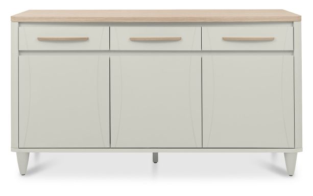 Larsen Scandi Oak & Soft Grey Wide Sideboardby Bentle by Designs | Style Our Home