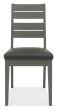 Oakham Dark Grey Chair - Dark Grey Bonded Leather (Pair)