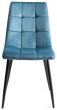 Dansk Scandi Oak 6 Seater Dining Table & 6 Eriksen Petrol Blue Velvet Fabric Chairs with Grey Rustic Oak Effect Legs - Style Our Home