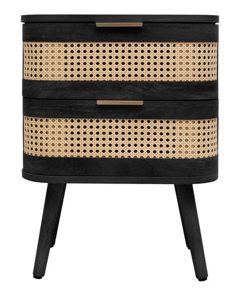 Noah 2 Drawer Bedside Black by Birlea | Style Our Home