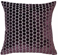 Large Hex Cut Velvet Aubergine by Malini | Style Our Home