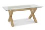 Turin Light Oak Glass Top Dining Table - Style our Home