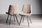 Fontana - Tan Faux Suede Fabric Chairs with Grey Hand Brushing on Black Powder Coated Legs (Pair) from Style Our Home