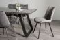 Hirst Grey Painted Glass 6 Seater Table & 6 Fontana Grey Velvet Chairs by Bentley Designs | Style Our Home
