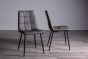 Martini Clear Glass 6 Seater Table & 6 Mondrian Dark Grey Faux Leather Chairs by Bentley Designs | Style Our Home