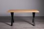 Ramsay Oak Melamine 6 Seater Table - X Leg & 4 Dali Grey Velvet Chairs by Bentley Designs | Style Our Home