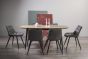 Vintage Weathered Oak 6 Seater Table & 6 Seurat Grey Velvet Chairs by Bentley Designs | Style Our Home