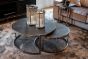 Blackbone SIlver Round Coffee Tables Set of 2 by Richmond Interiors - Style Our Home