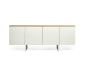 Edge Sideboard Oak (Veneer) Pure White (Matte) Finish