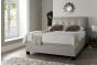 Accent Upholstered Ottoman Storage Double Bed - Oatmeal