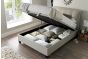 Accent Upholstered Ottoman Storage King Bed - Oatmeal