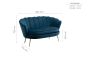 Ariel Blue 2 Seater Sofa