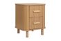 Axel 2 Drawer Fluted Bedside Oak by Birlea | Style Our Home