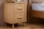 Axel 2 Drawer Fluted Bedside Oak by Birlea | Style Our Home