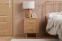 Axel 2 Drawer Fluted Bedside Oak by Birlea | Style Our Home