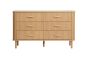 Axel 6 Drawer Fluted Chest Oak by Birlea | Style Our Home