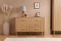 Axel 6 Drawer Fluted Chest Oak by Birlea | Style Our Home