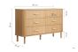Axel 6 Drawer Fluted Chest Oak by Birlea | Style Our Home