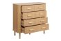 Axel 5 Drawer Fluted Chest Oak by Birlea | Style Our Home