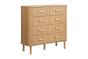 Axel 5 Drawer Fluted Chest Oak by Birlea | Style Our Home