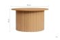 Axel Round Fluted Coffee Table Oak by Birlea | Style Our Home